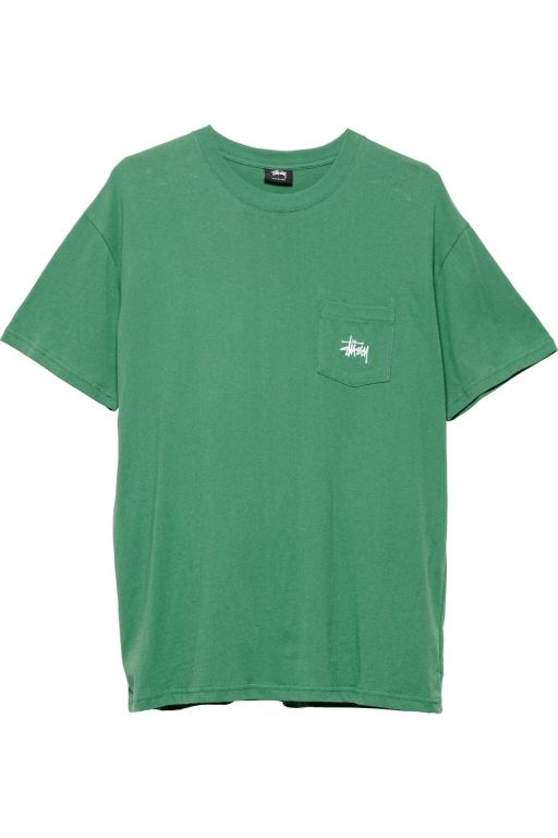 Stussy Mens Graffiti Pocket T Shirt Green - MYKLI1543